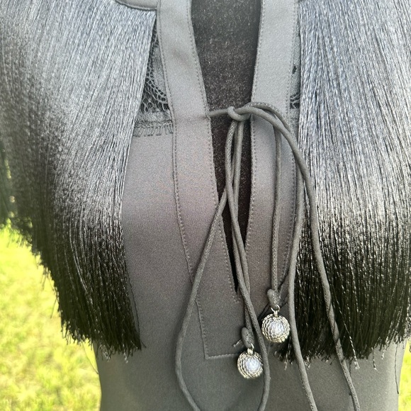 Fringe Tie Front Dress - Picture 7 of 8